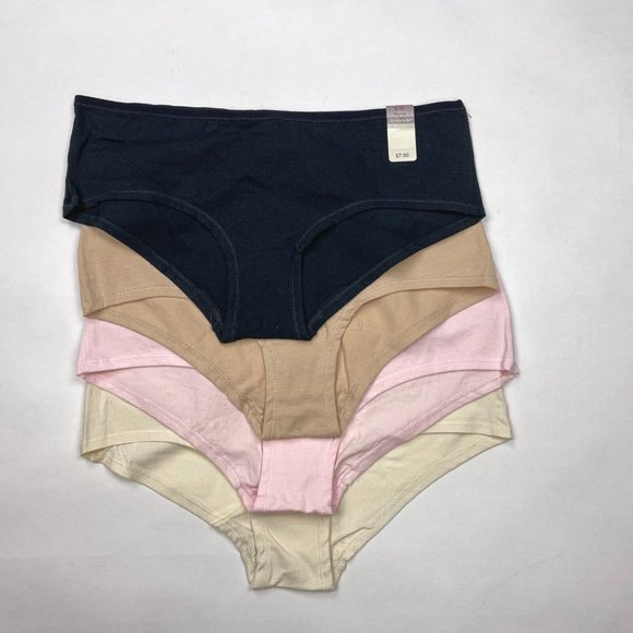 Ambrielle Hipster Panty Low-Cut Stretch 94%Cotton 6%Lycra Women 6 M NWT Lot of 4 - Picture 2 of 8